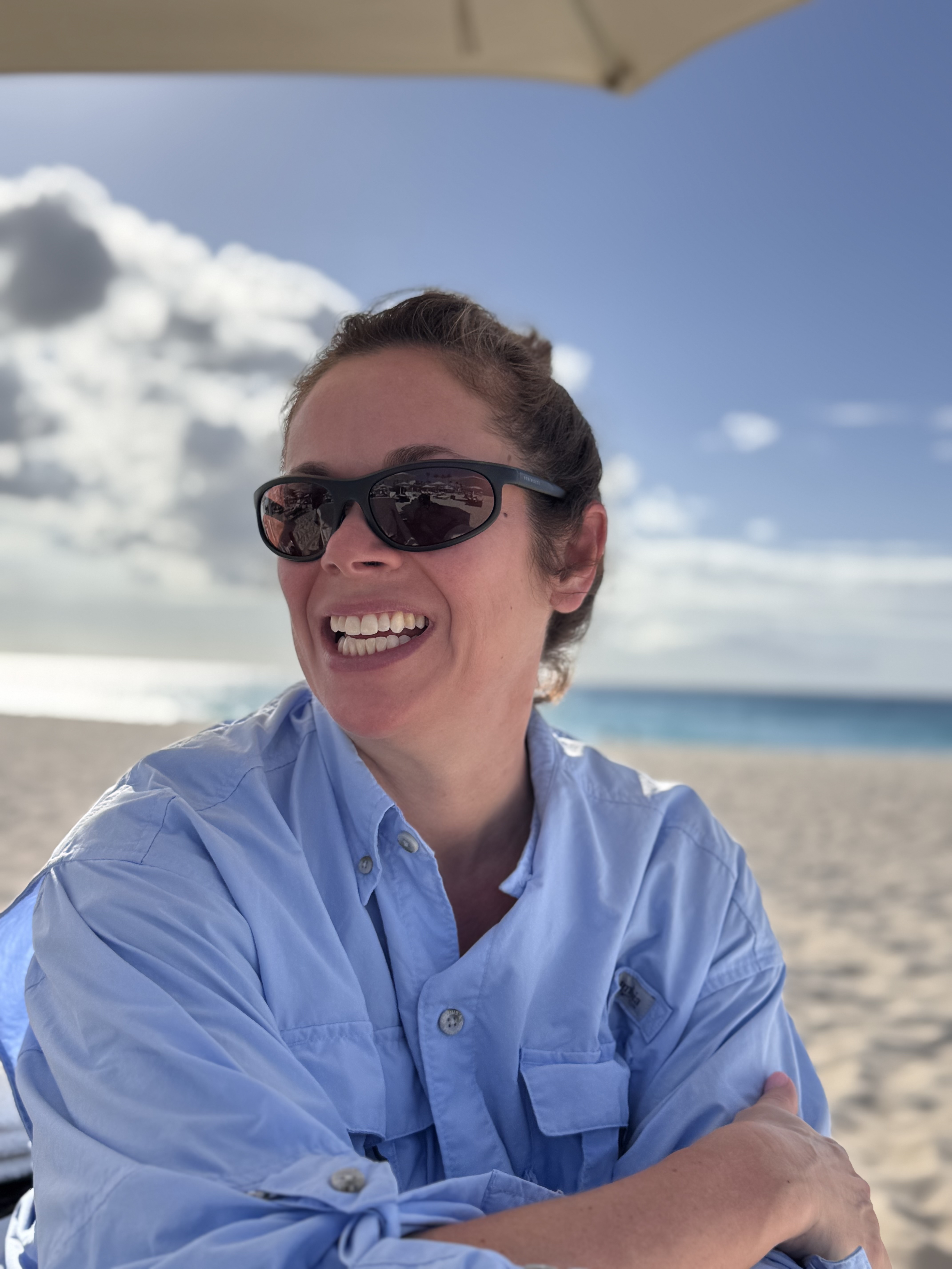 Nancy on the beach